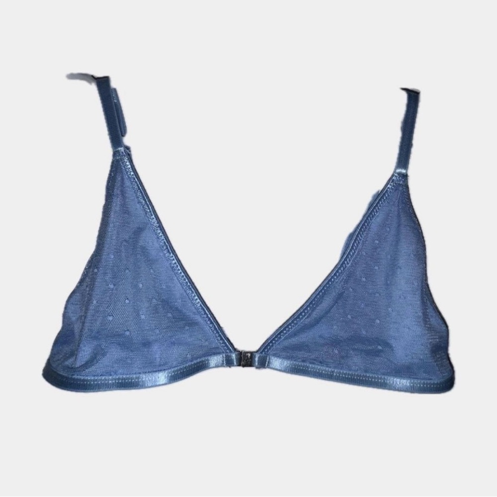 Elegant Blue Triangle Bralette